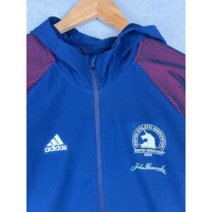 Adidas 2020 Boston Marathon Running Jacket Navy Blue Red W Medium Full Zip